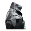 Men Gothic Leather Coat Lambskin Rock Style Goth Steampunk Jacket Matrix Trench Coat